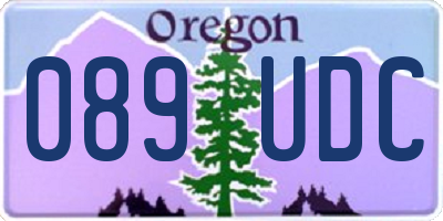 OR license plate 089UDC