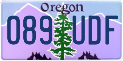 OR license plate 089UDF