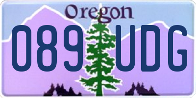 OR license plate 089UDG