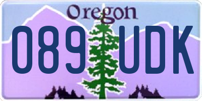 OR license plate 089UDK