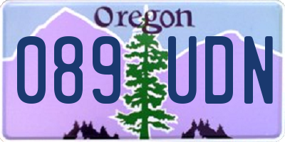OR license plate 089UDN