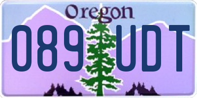 OR license plate 089UDT