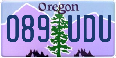 OR license plate 089UDU