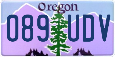 OR license plate 089UDV