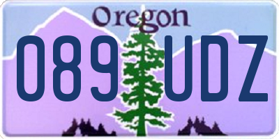 OR license plate 089UDZ
