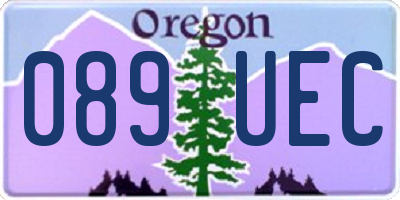 OR license plate 089UEC