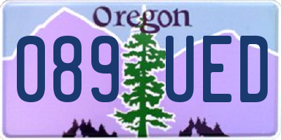 OR license plate 089UED