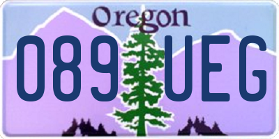 OR license plate 089UEG