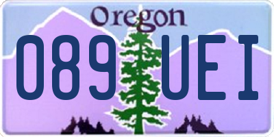 OR license plate 089UEI
