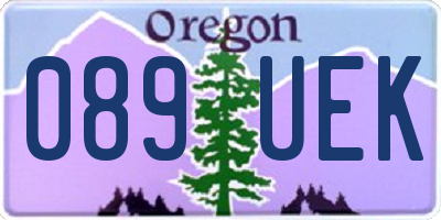 OR license plate 089UEK