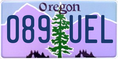 OR license plate 089UEL
