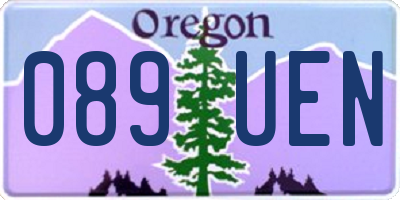 OR license plate 089UEN