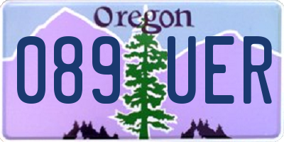 OR license plate 089UER