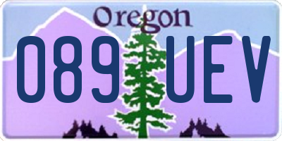OR license plate 089UEV