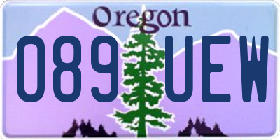 OR license plate 089UEW
