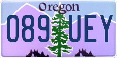 OR license plate 089UEY