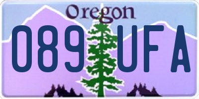 OR license plate 089UFA