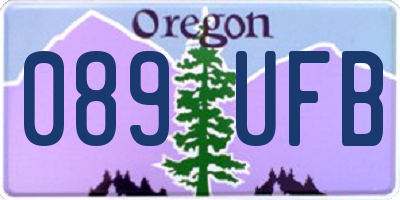 OR license plate 089UFB