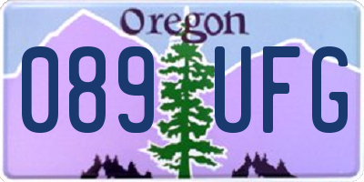 OR license plate 089UFG