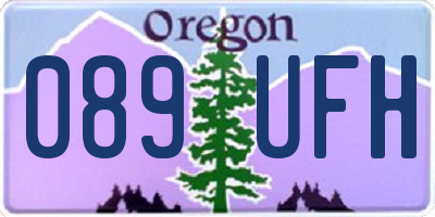OR license plate 089UFH