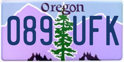 OR license plate 089UFK