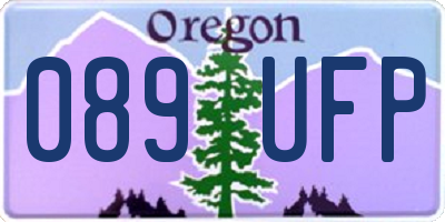 OR license plate 089UFP