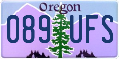 OR license plate 089UFS
