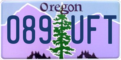OR license plate 089UFT