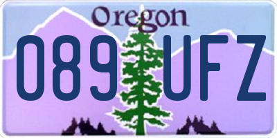 OR license plate 089UFZ