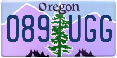OR license plate 089UGG