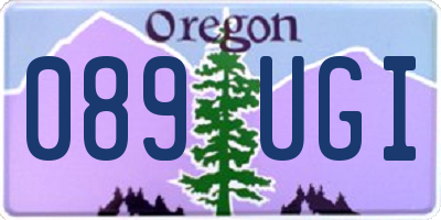 OR license plate 089UGI