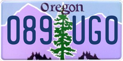 OR license plate 089UGO