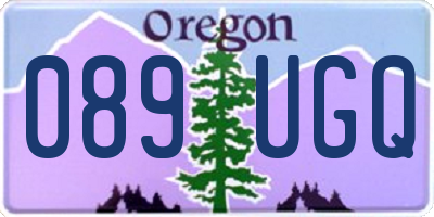 OR license plate 089UGQ
