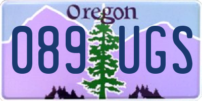 OR license plate 089UGS