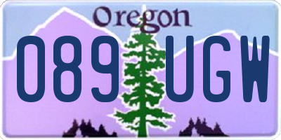 OR license plate 089UGW