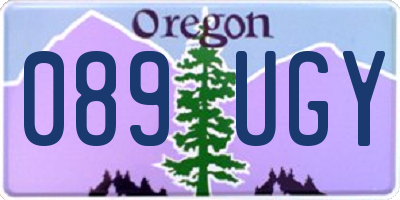 OR license plate 089UGY