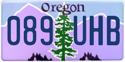 OR license plate 089UHB