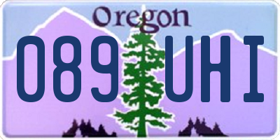 OR license plate 089UHI