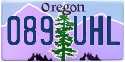 OR license plate 089UHL