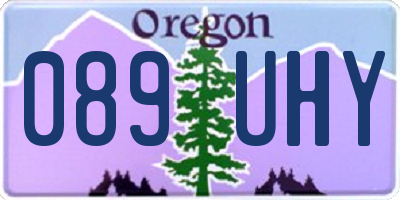 OR license plate 089UHY