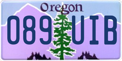 OR license plate 089UIB