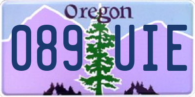 OR license plate 089UIE