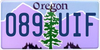 OR license plate 089UIF