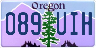 OR license plate 089UIH