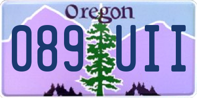 OR license plate 089UII