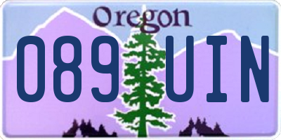 OR license plate 089UIN