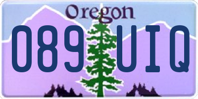 OR license plate 089UIQ