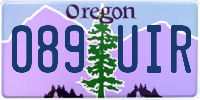 OR license plate 089UIR
