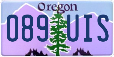 OR license plate 089UIS