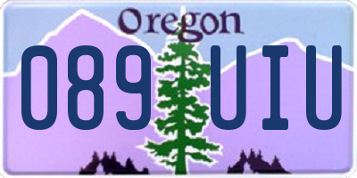OR license plate 089UIU